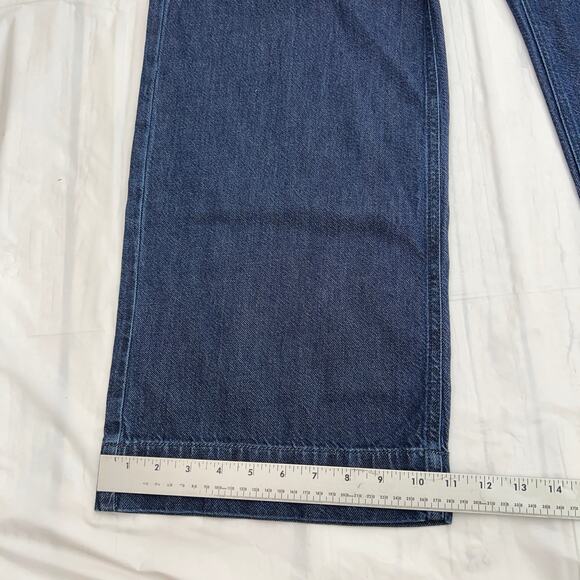 Liz Claiborne Loose Fit Wide Leg Trouser/ Mid Rise Blue jeans Size 10 - Picture 5 of 11